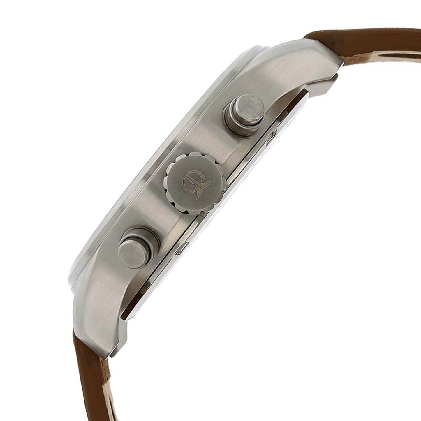 Titan Quartz Chronograph Silver Dial Leather Strap Watch for Men