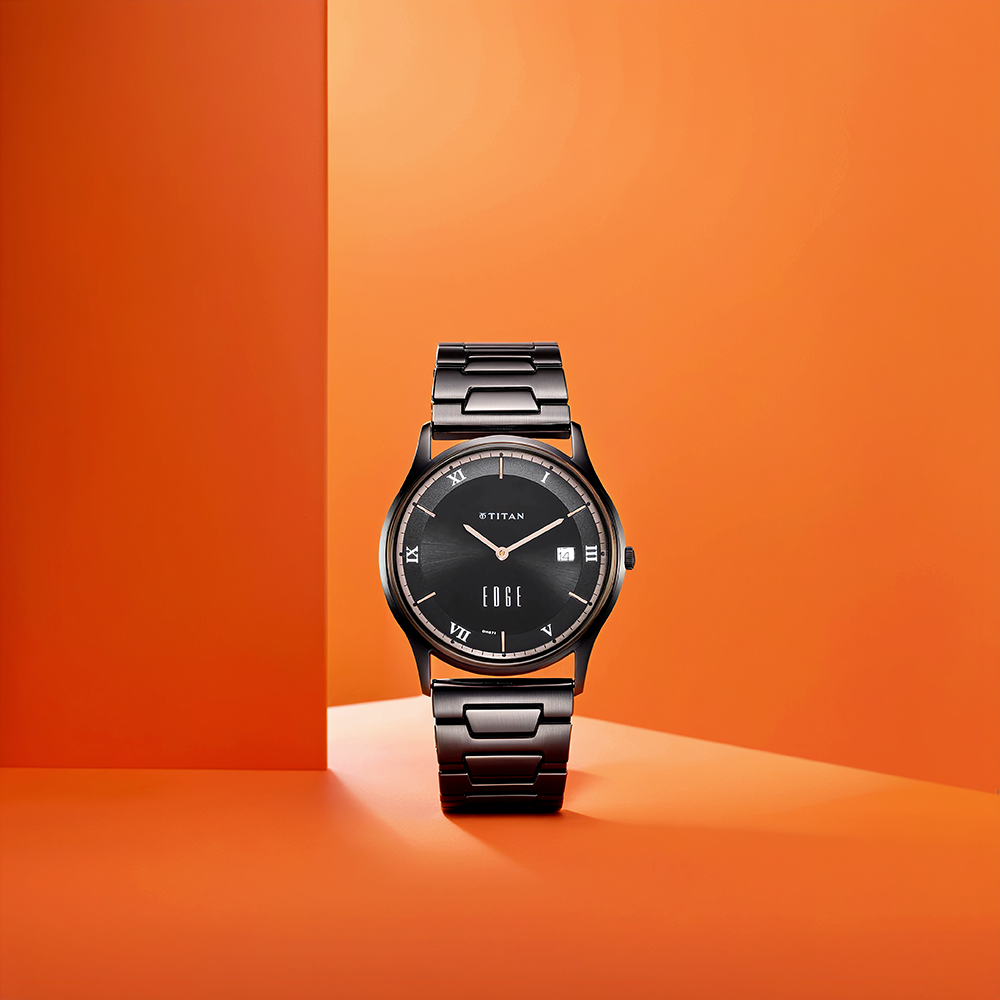 Titan Quartz Analog Black Dial Watch for Men Kallol Limited