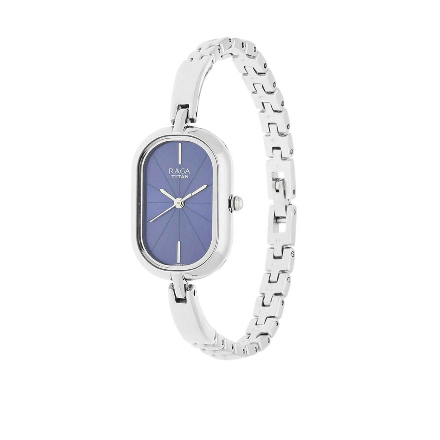 Titan Raga Viva Blue Dial Women Watch With Metal Strap