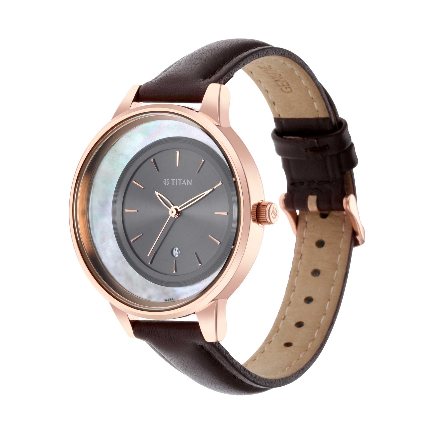 Crescent Anthracite Dial Leather strap watch (2648WL04)