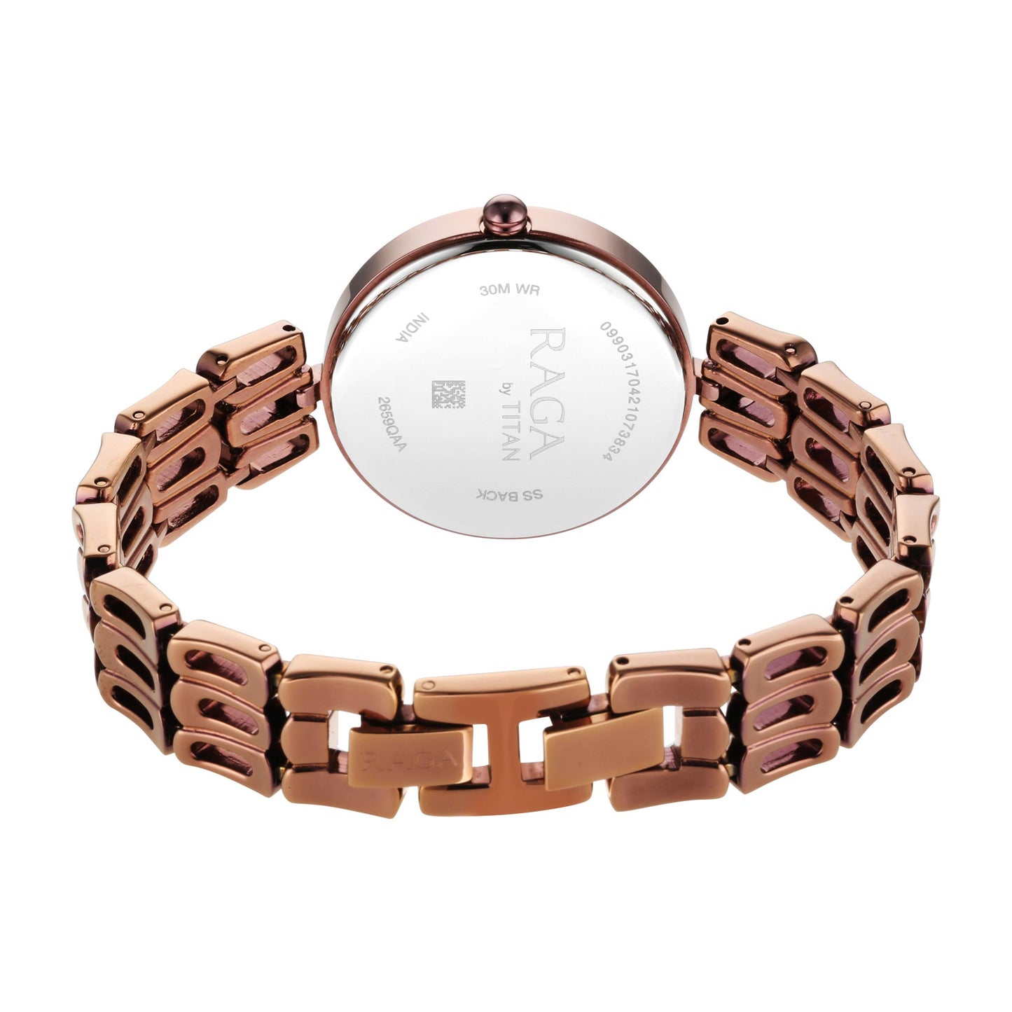 Titan Raga Chic Mother Of Pearl Dial Analog Metal Strap Watch for Women