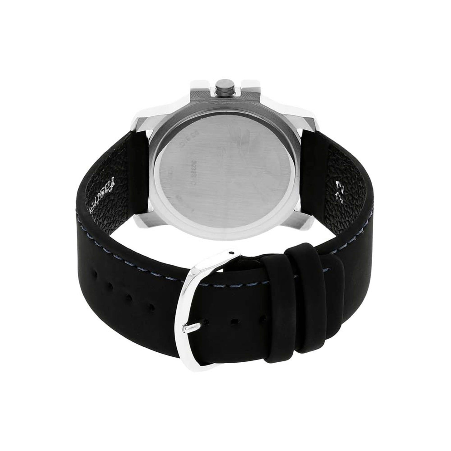 Fastrack Quartz Analog Silver Dial Leather Strap Watch for Guys
