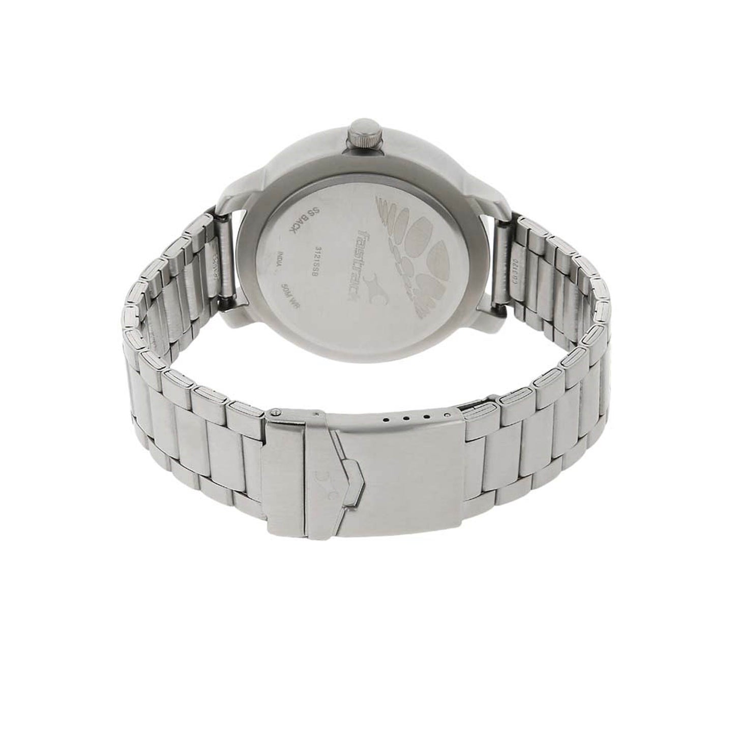 Fastrack Quartz Analog Black Dial Stainless Steel Strap Watch for Guys