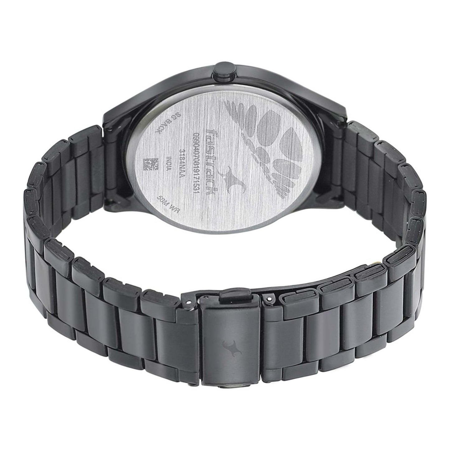 Fastrack Space Rover Quartz Analog Brown Dial Stainless Steel Strap Watch for Guys
