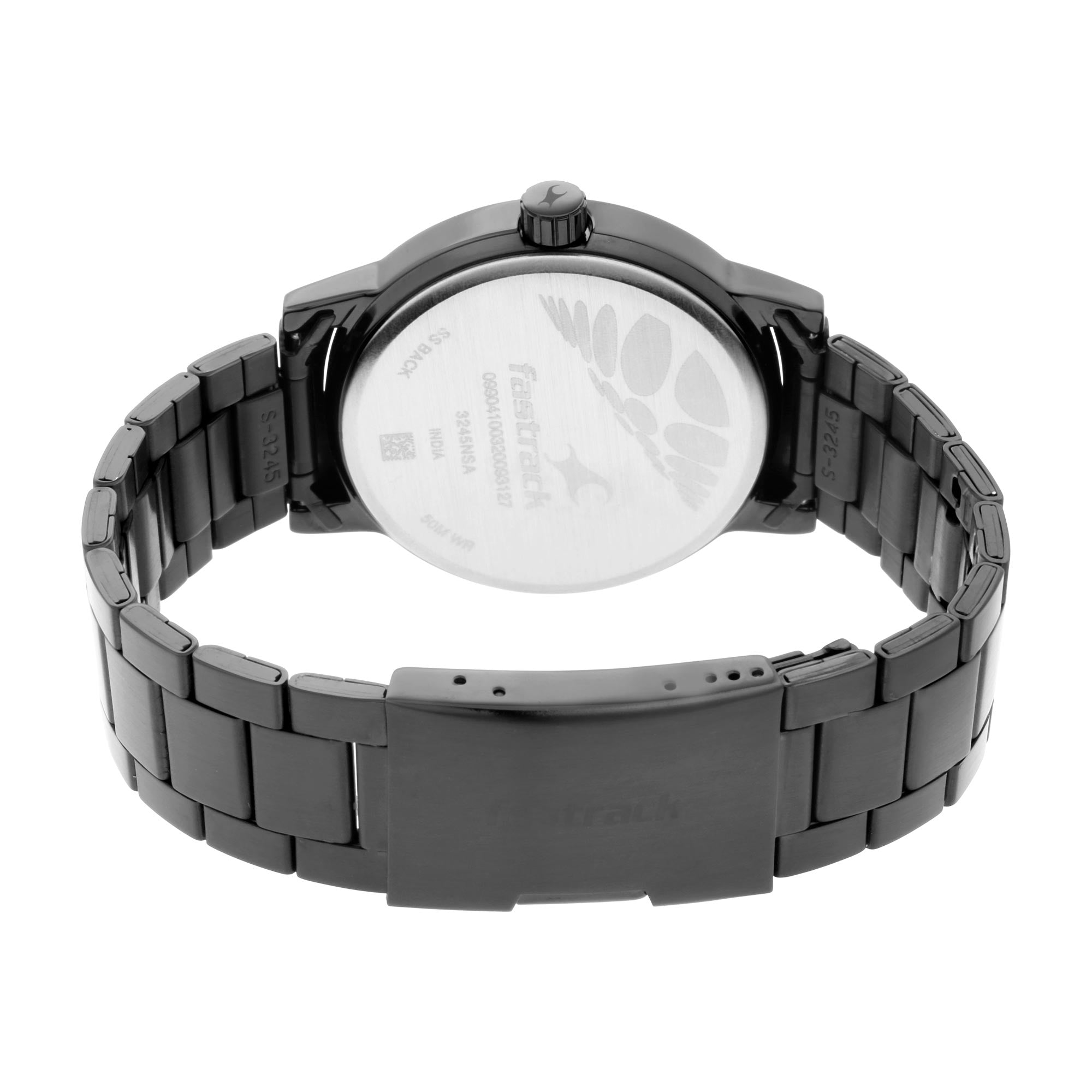 Tripster Black Dial Stainless Steel Strap Watch