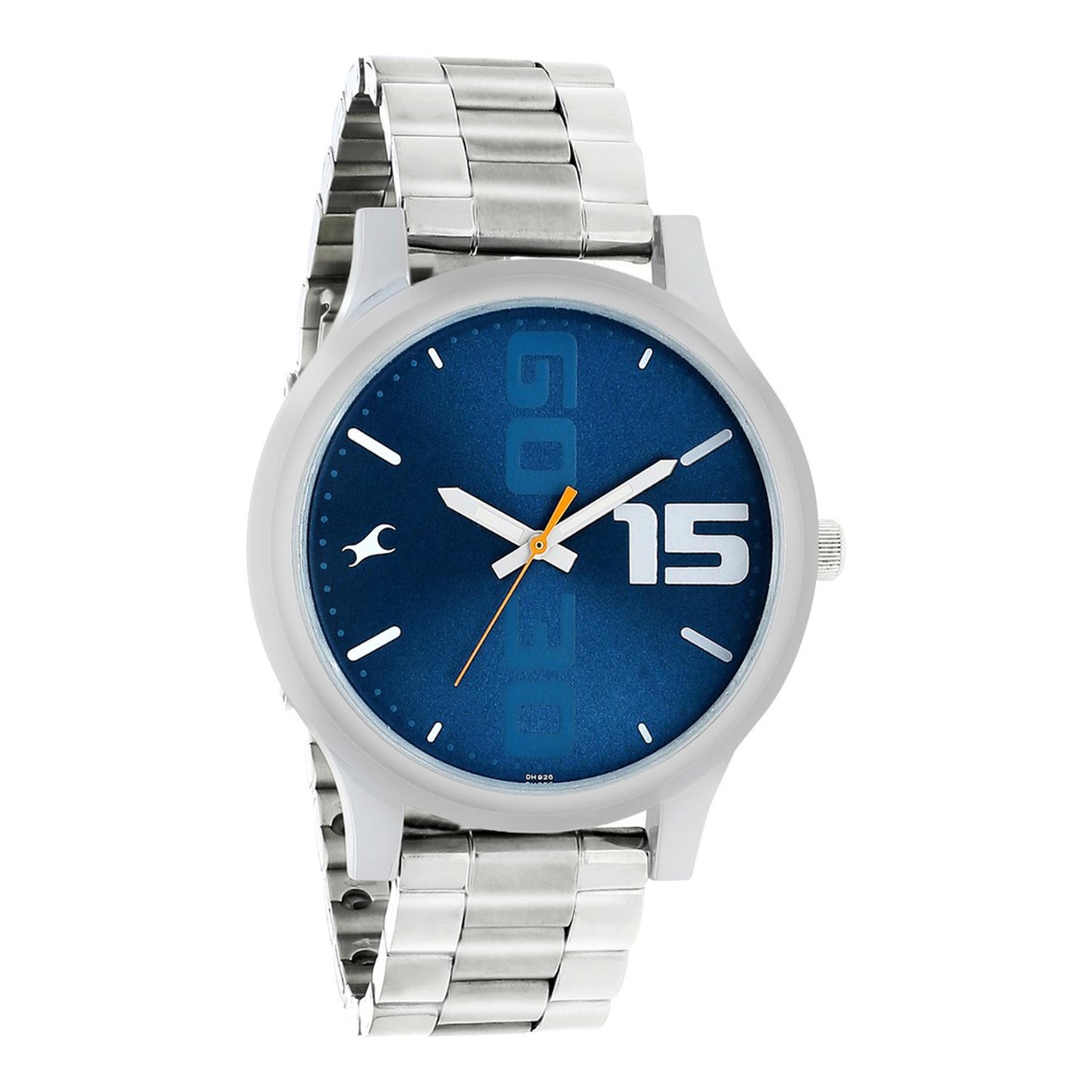 Fastrack Bold Quartz Analog Blue Dial Stainless Steel Strap Watch for Guys