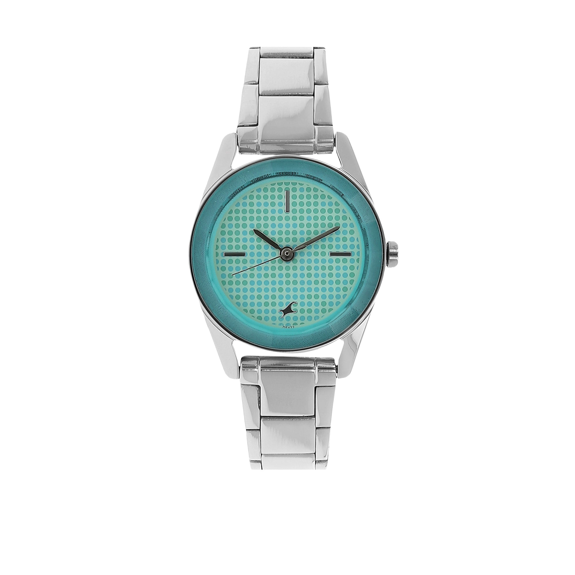 Fastrack Quartz Analog Green Dial Stainless Steel Strap Watch for