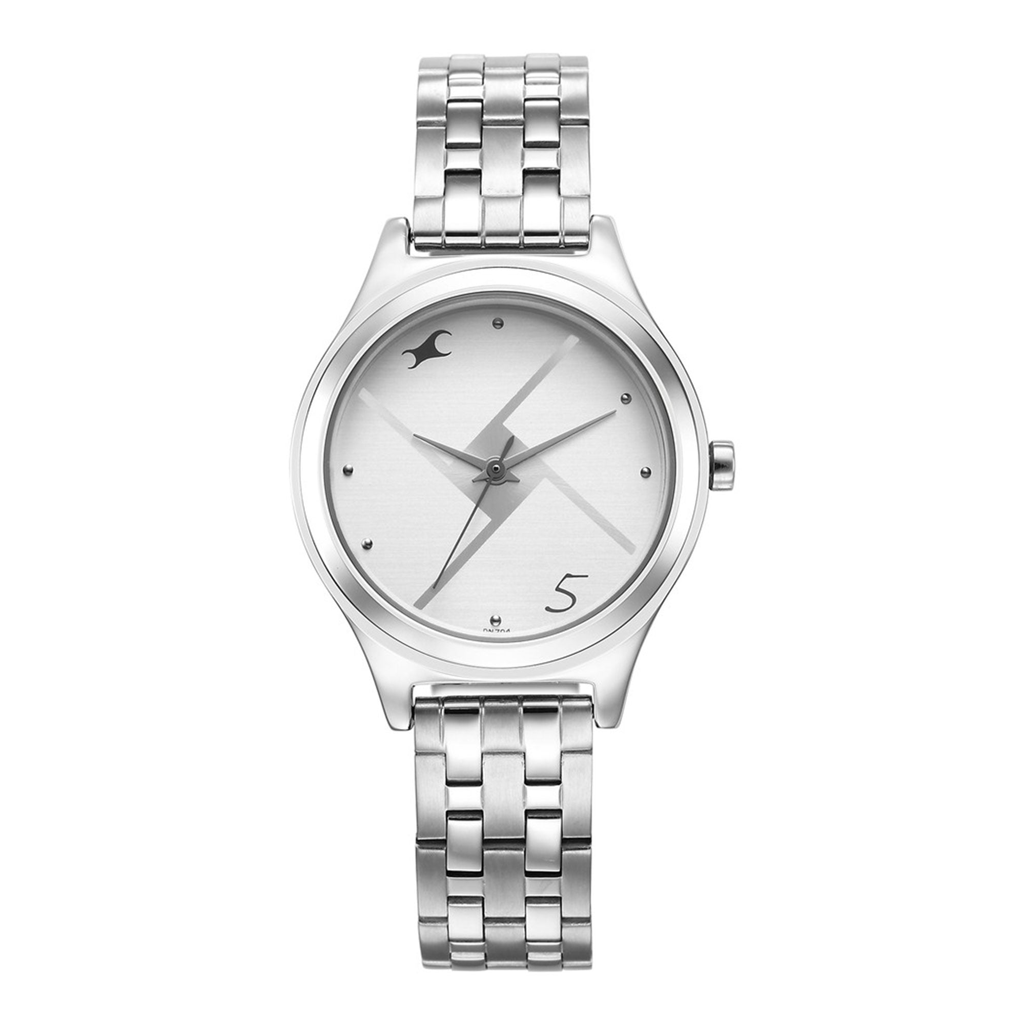 Fastrack Stunners Silver Dial Metal Strap Watch for Girls – Kallol
