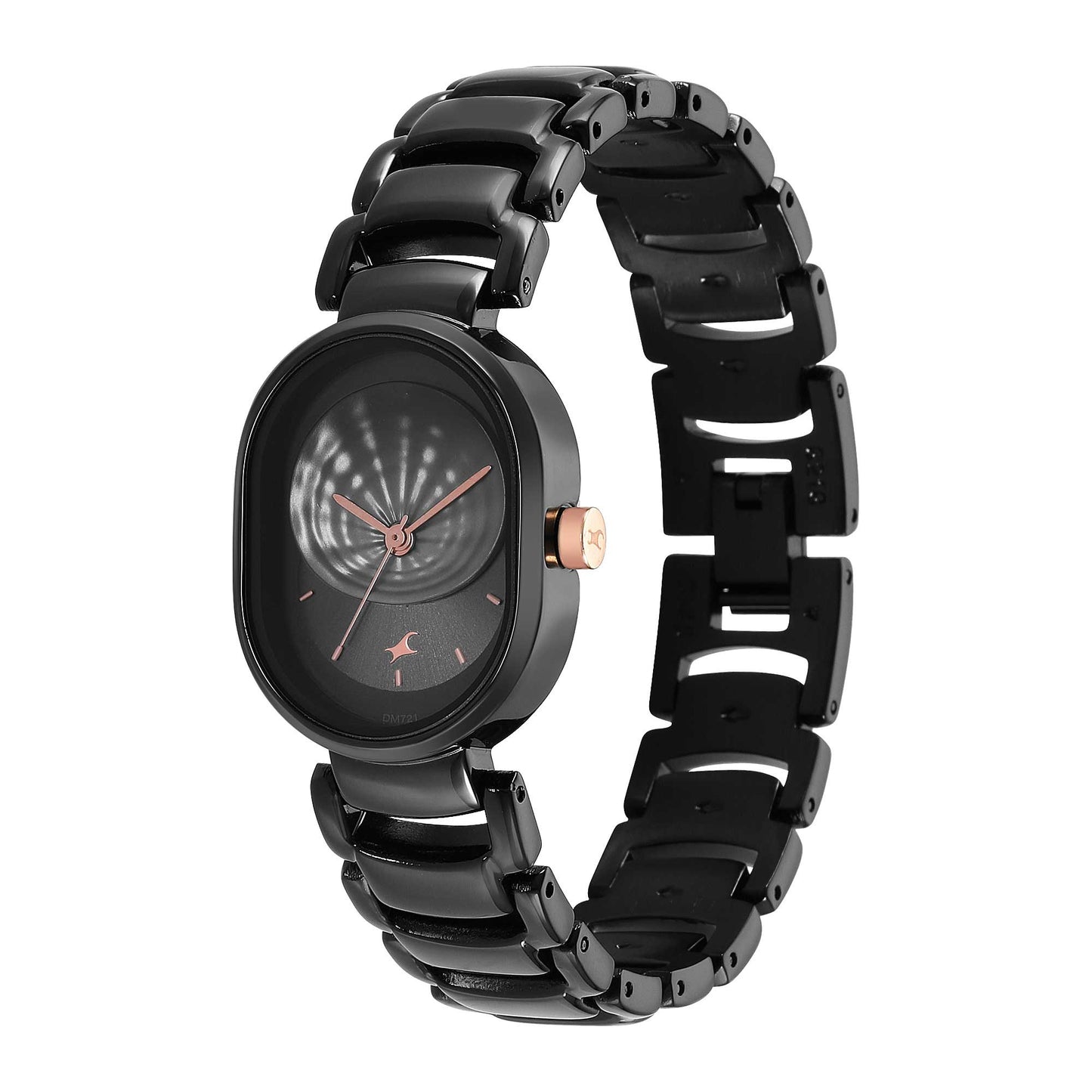 Fastrack Uptown Retreat Quartz Analog Black Dial Metal Strap Watch for Girls