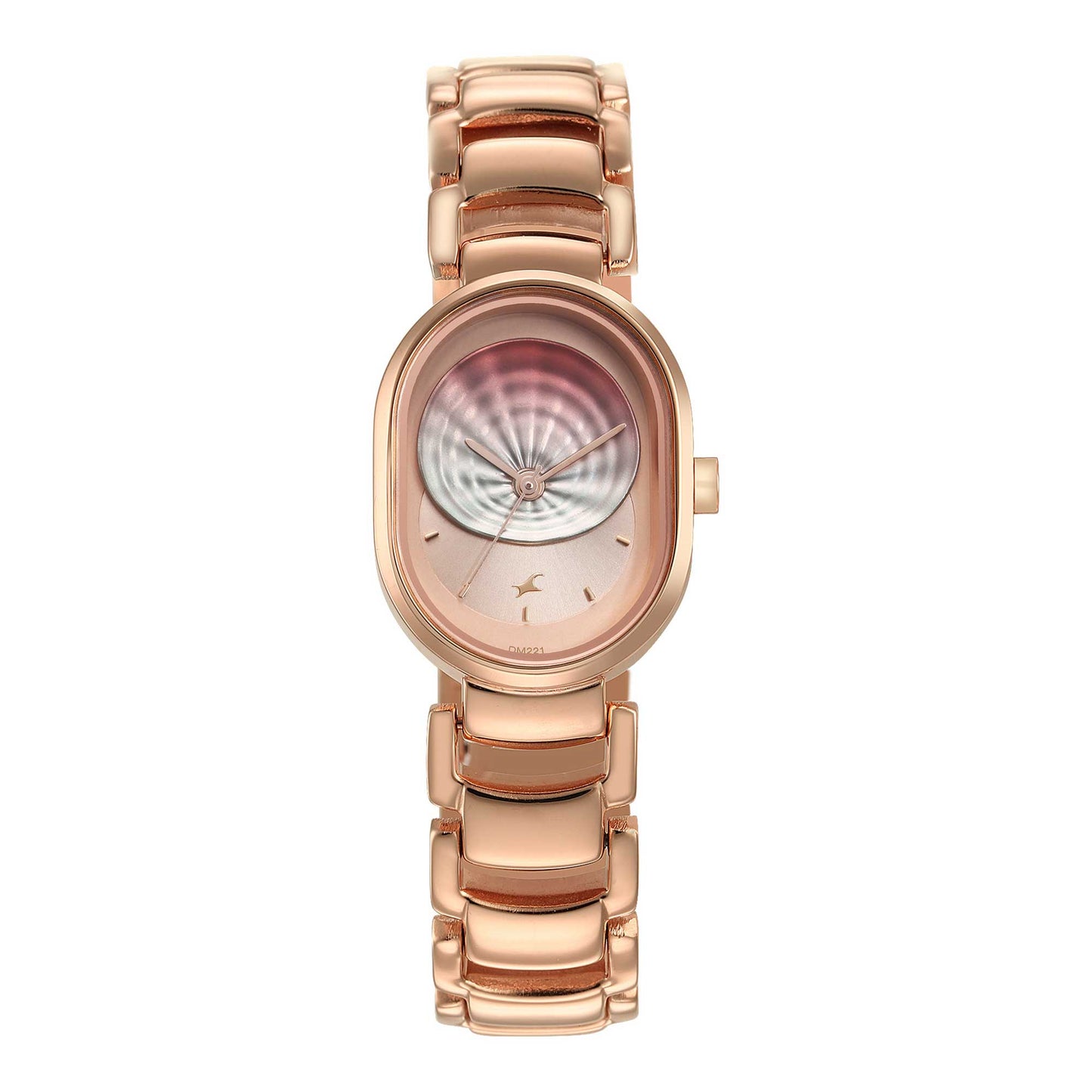 Fastrack Uptown Retreat Quartz Analog Pink Dial Metal Strap Watch for Girls