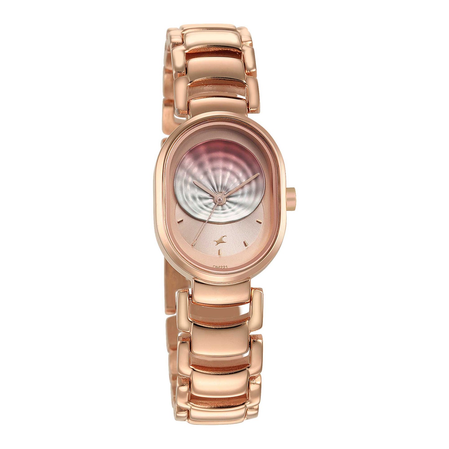 Fastrack Uptown Retreat Quartz Analog Pink Dial Metal Strap Watch for Girls
