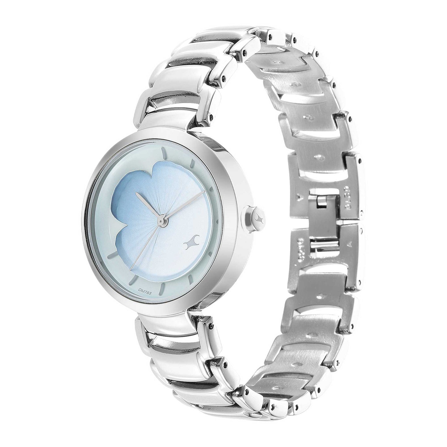 Fastrack Uptown Retreat Quartz Analog Blue Dial Metal Strap Watch for Girls