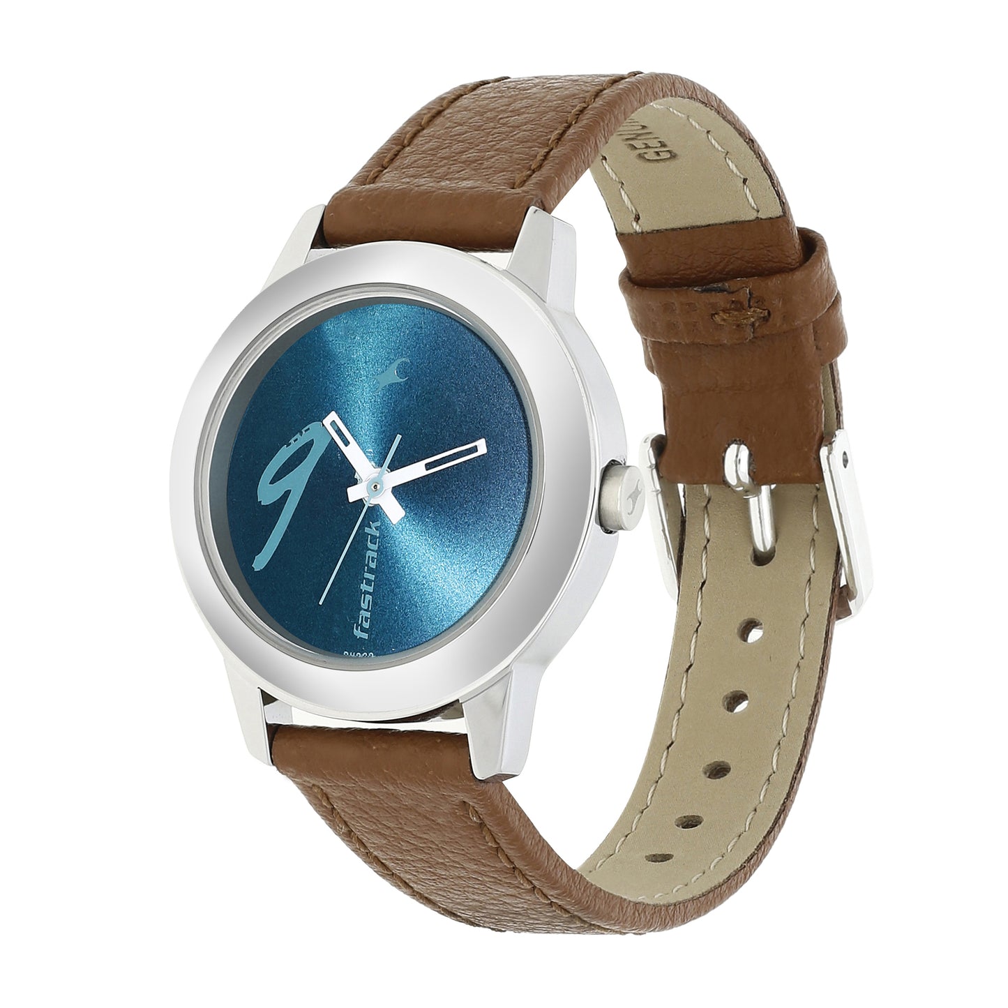 Fastrack Tropical Waters Quartz Analog Green Dial Leather Strap Watch for Girls