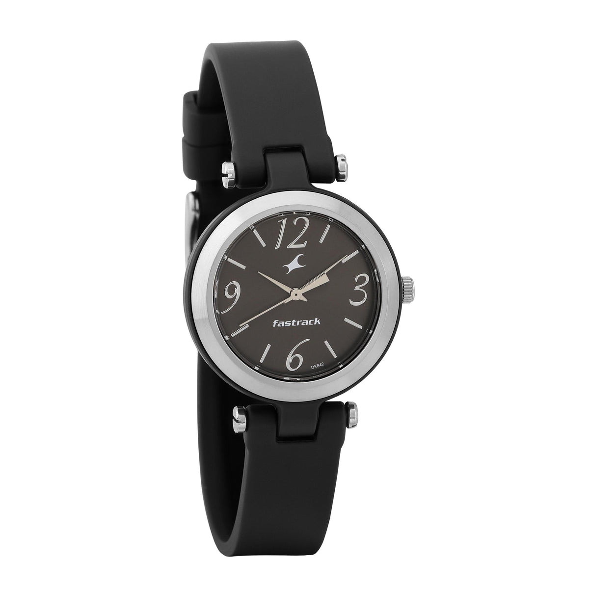 Fastrack Trendies Quartz Analog Black Dial Silicone Strap Watch for Girls