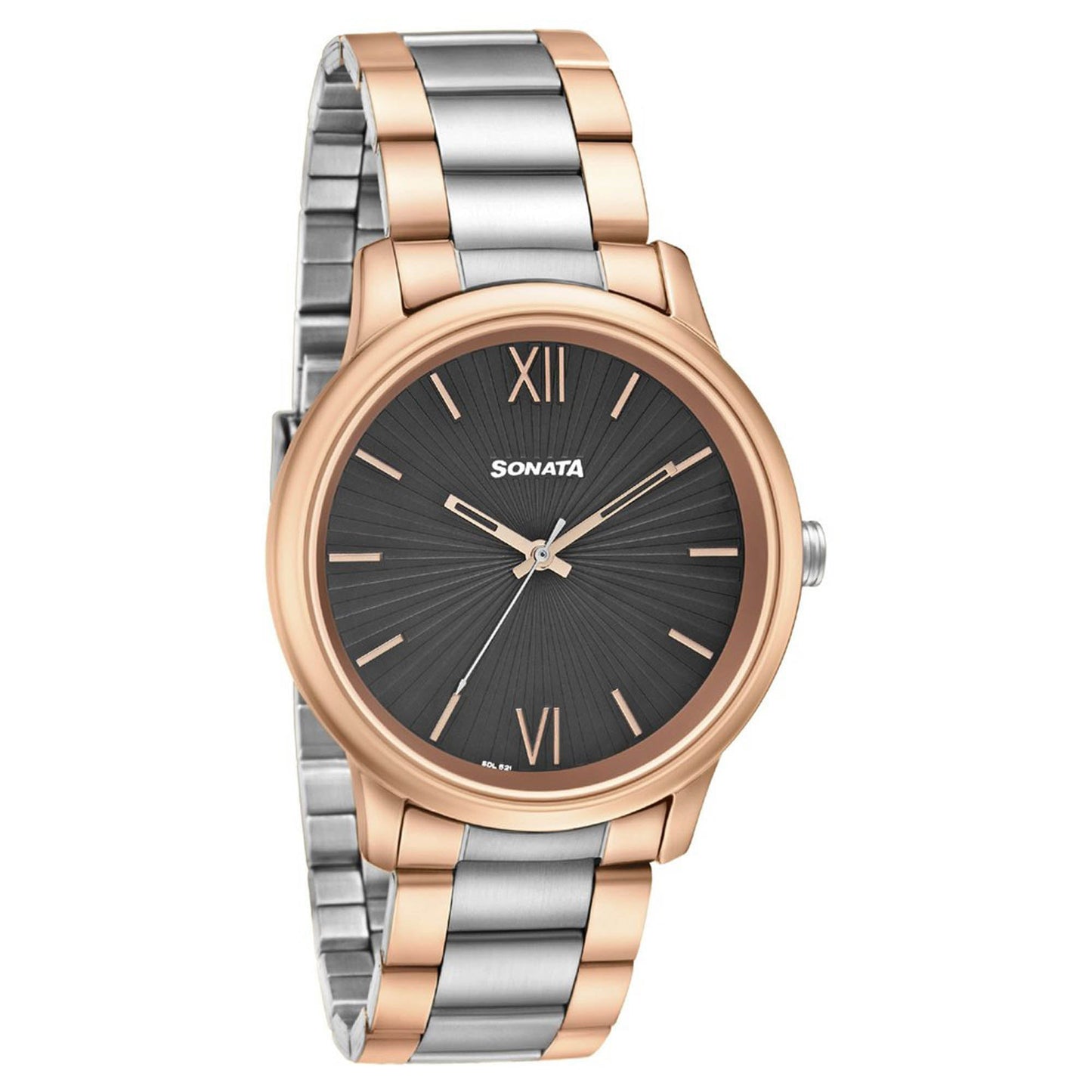 Sonata Quartz Analog Stainless Steel Strap Watch for Men