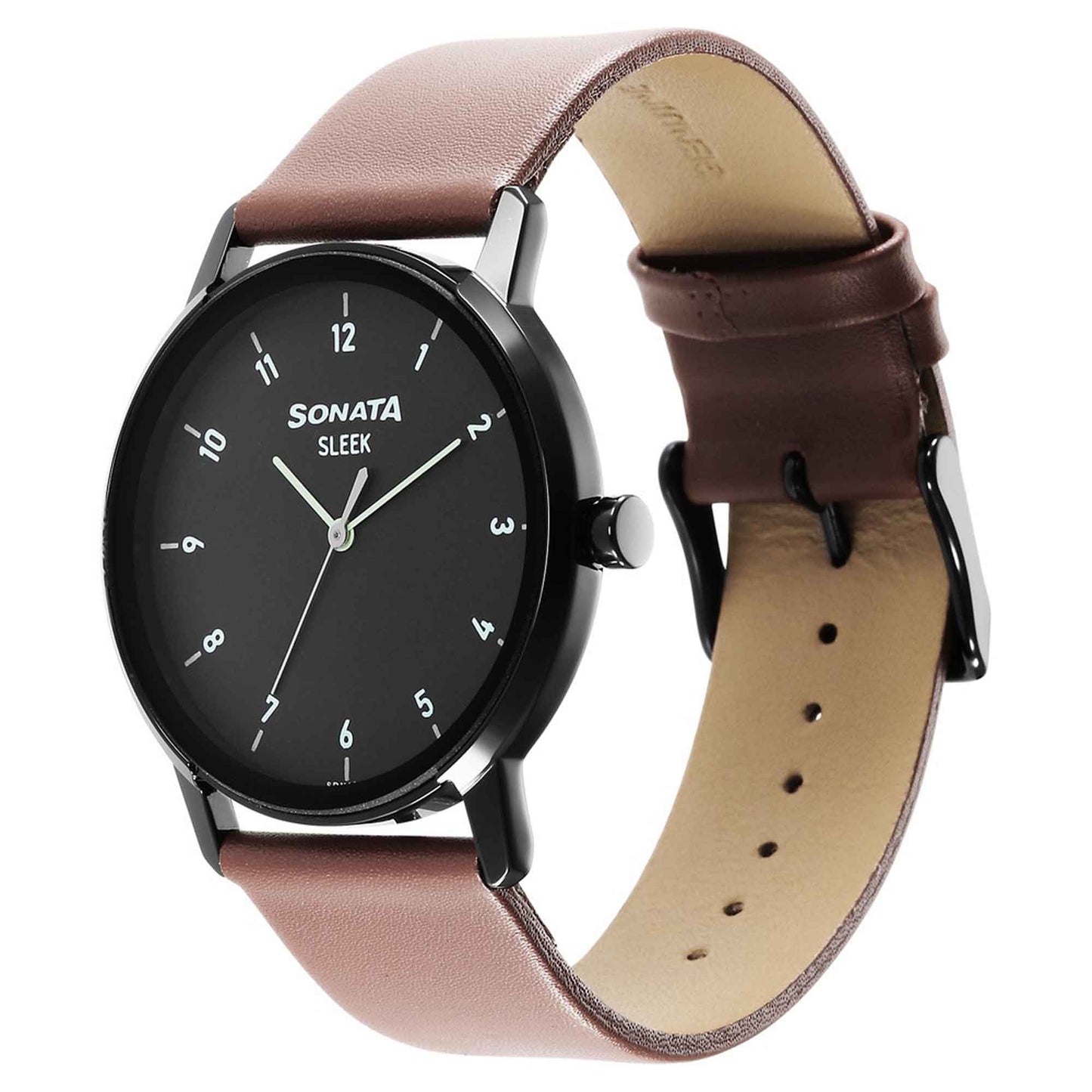 Sleek Black Dial Analog Watch for Men