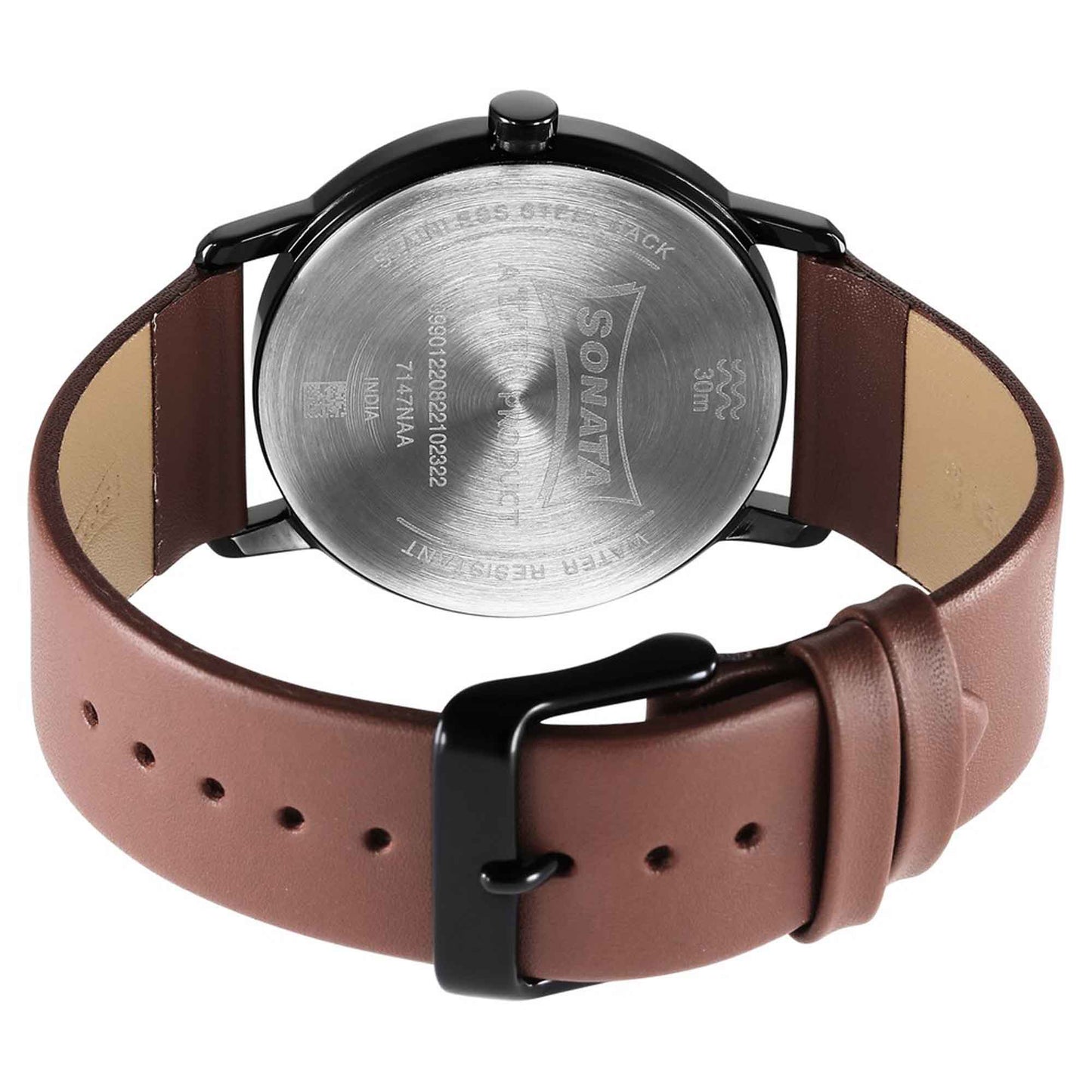 Sleek Black Dial Analog Watch for Men