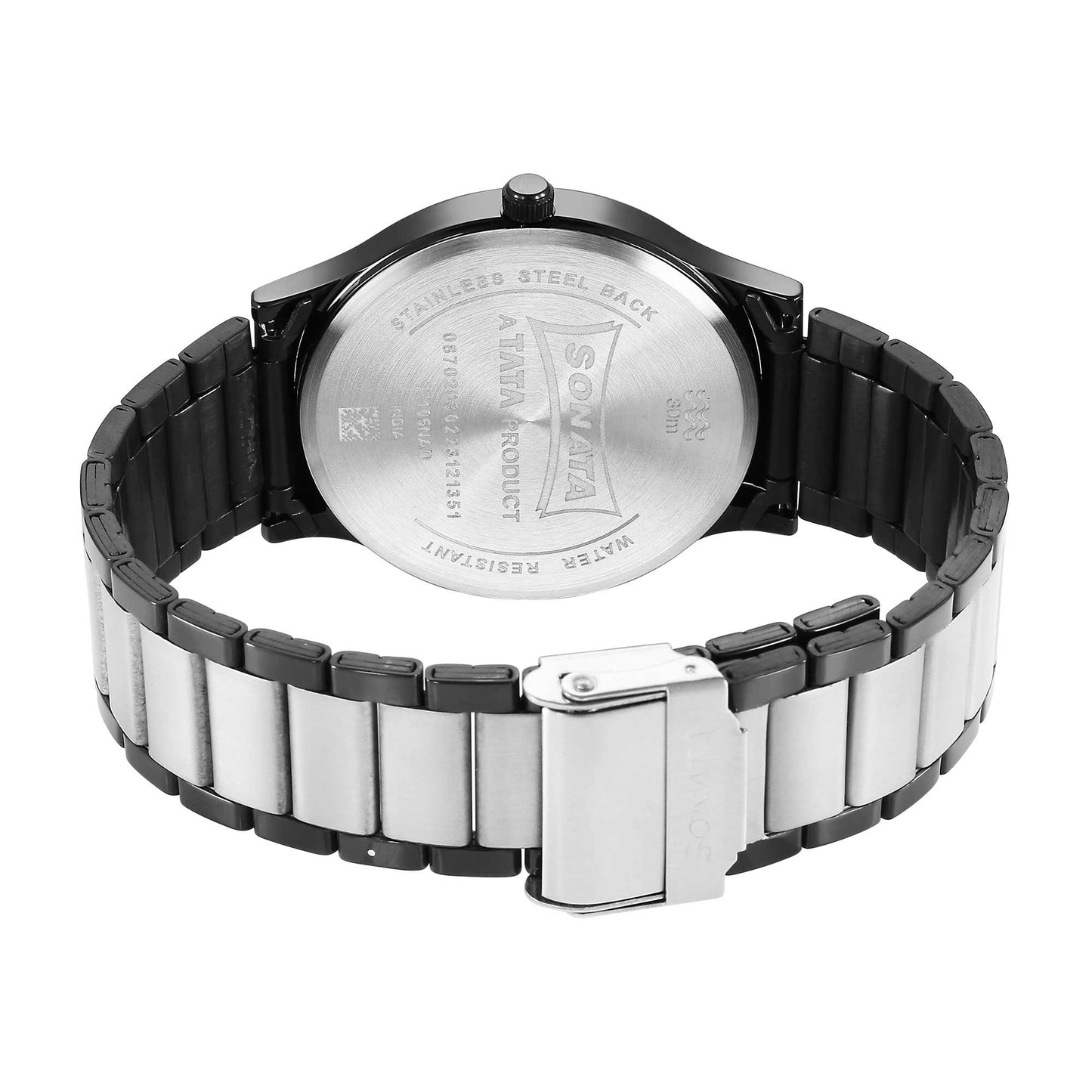 Sonata Quartz Analog Black Dial Watch for Men
