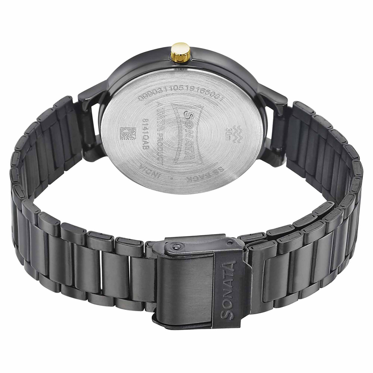 Sonata Play Anthracite Dial Women Watch With Stainless Steel Strap