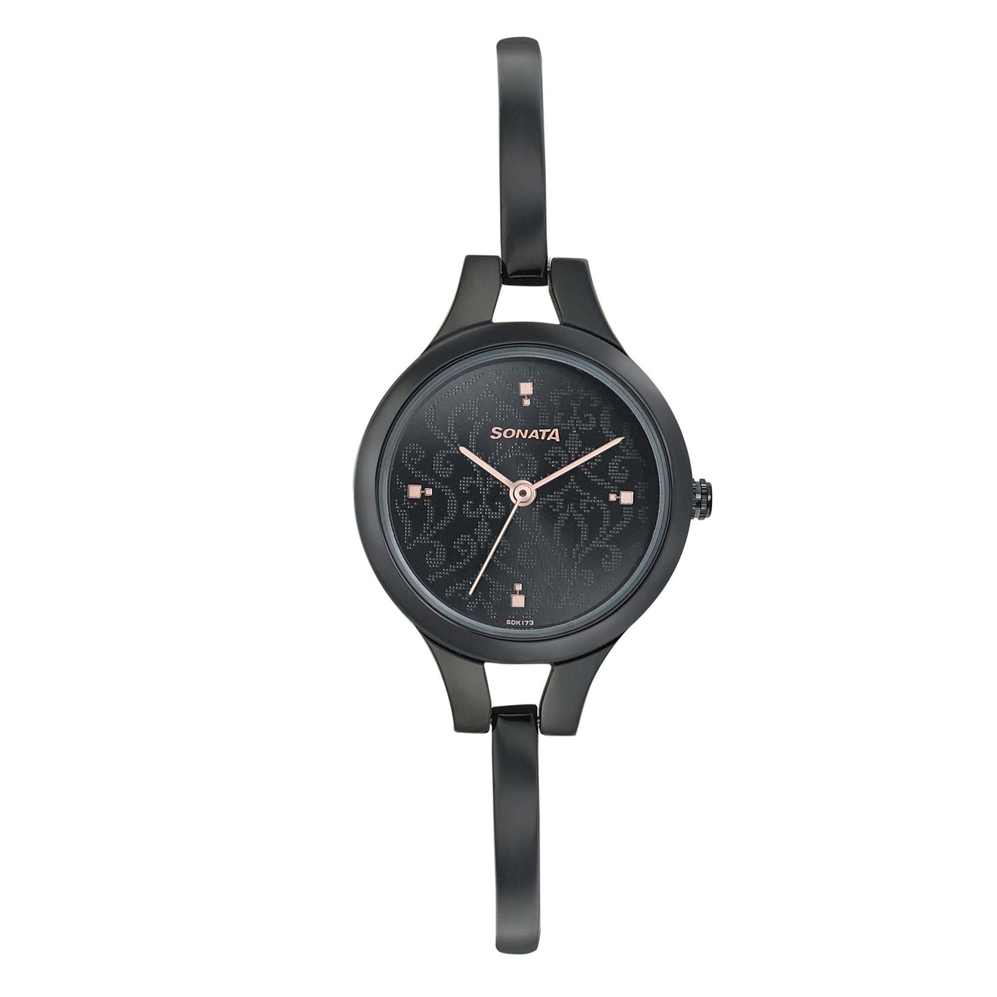 Sonata Onyx Pink Dial Women Watch With Stainless Steel Strap