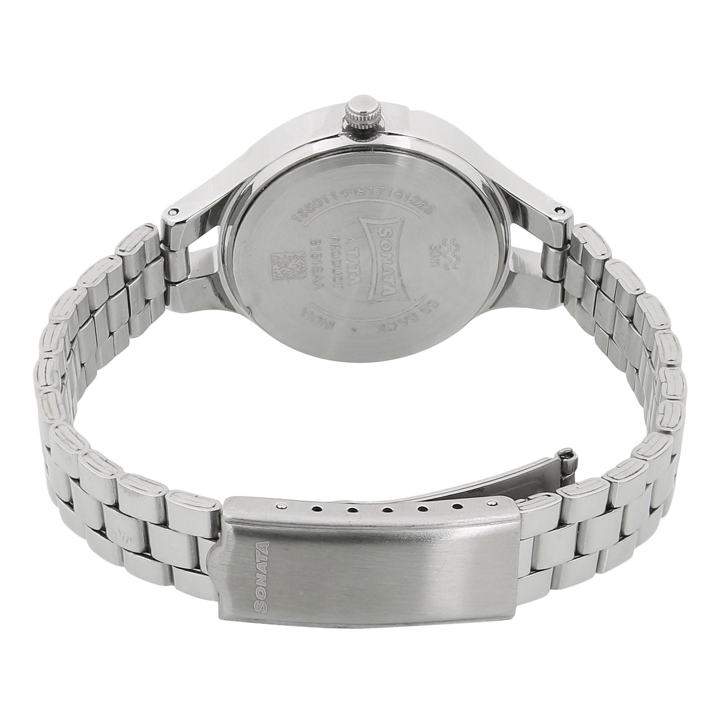 Sonata Mission Mangal Silver Dial Women Watch With Stainless Steel Strap