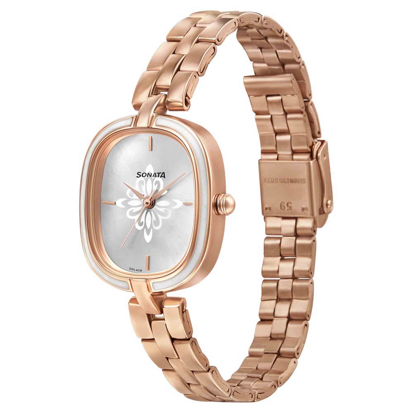 Sonata Wedding Silver Dial Women Watch With Stainless Steel Strap