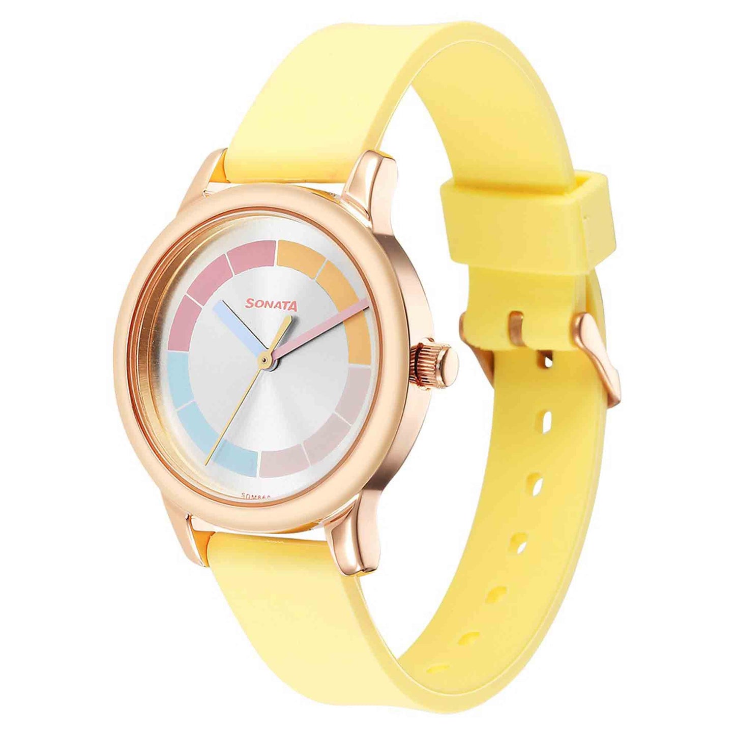 Splash Silver Dial Plastic Strap Watch 8178WP02