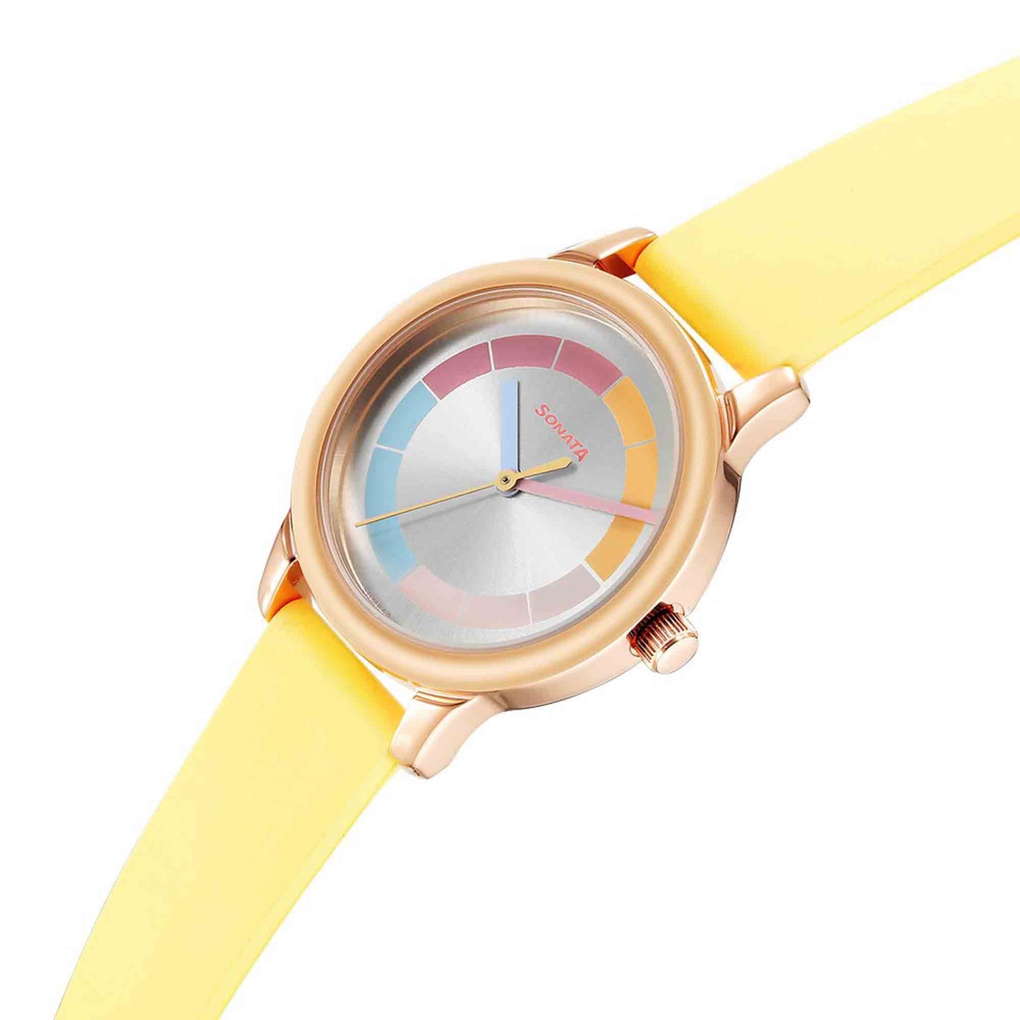 Splash Silver Dial Plastic Strap Watch 8178WP02
