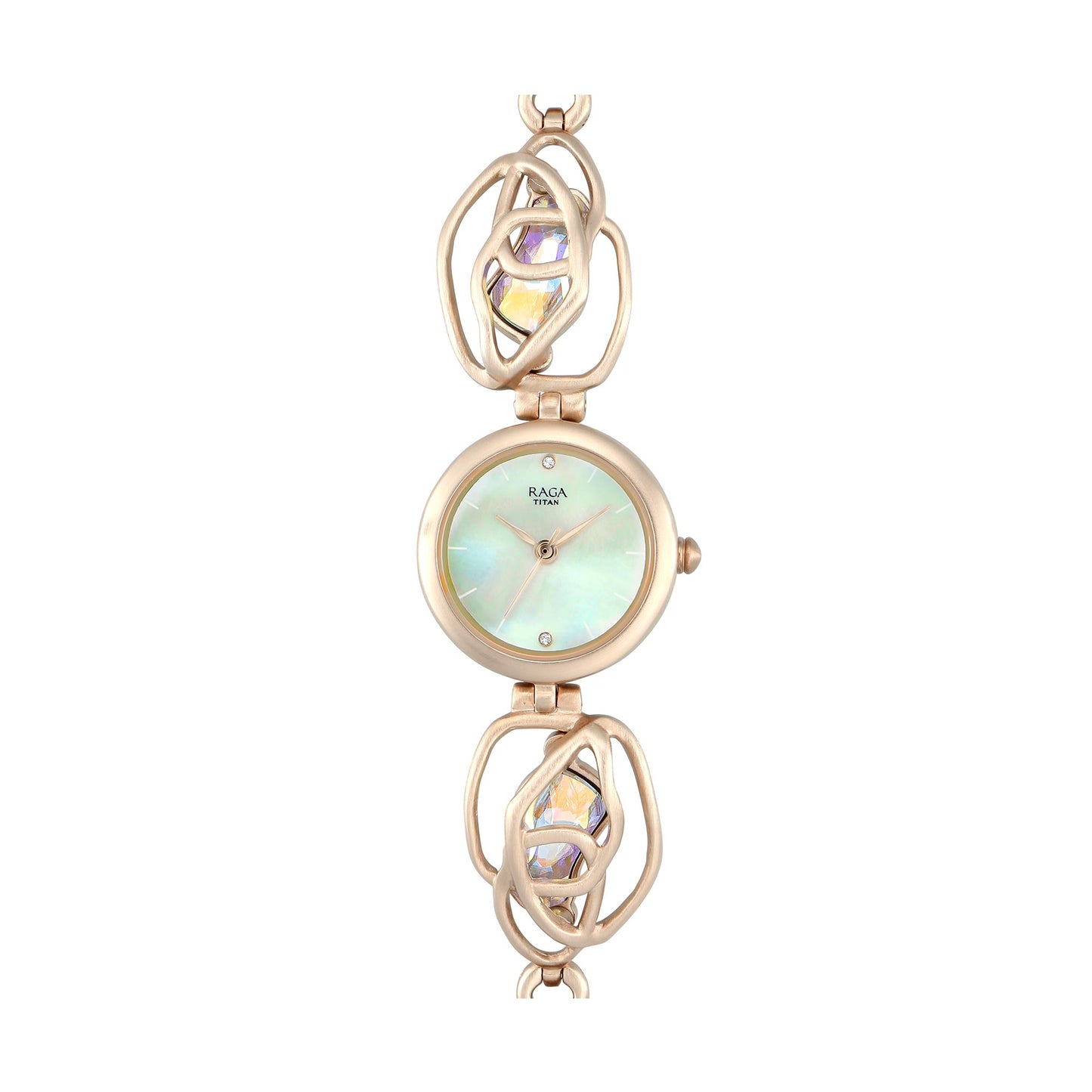Titan Raga I Am Mother of Pearl Dial Women Watch With Metal Strap