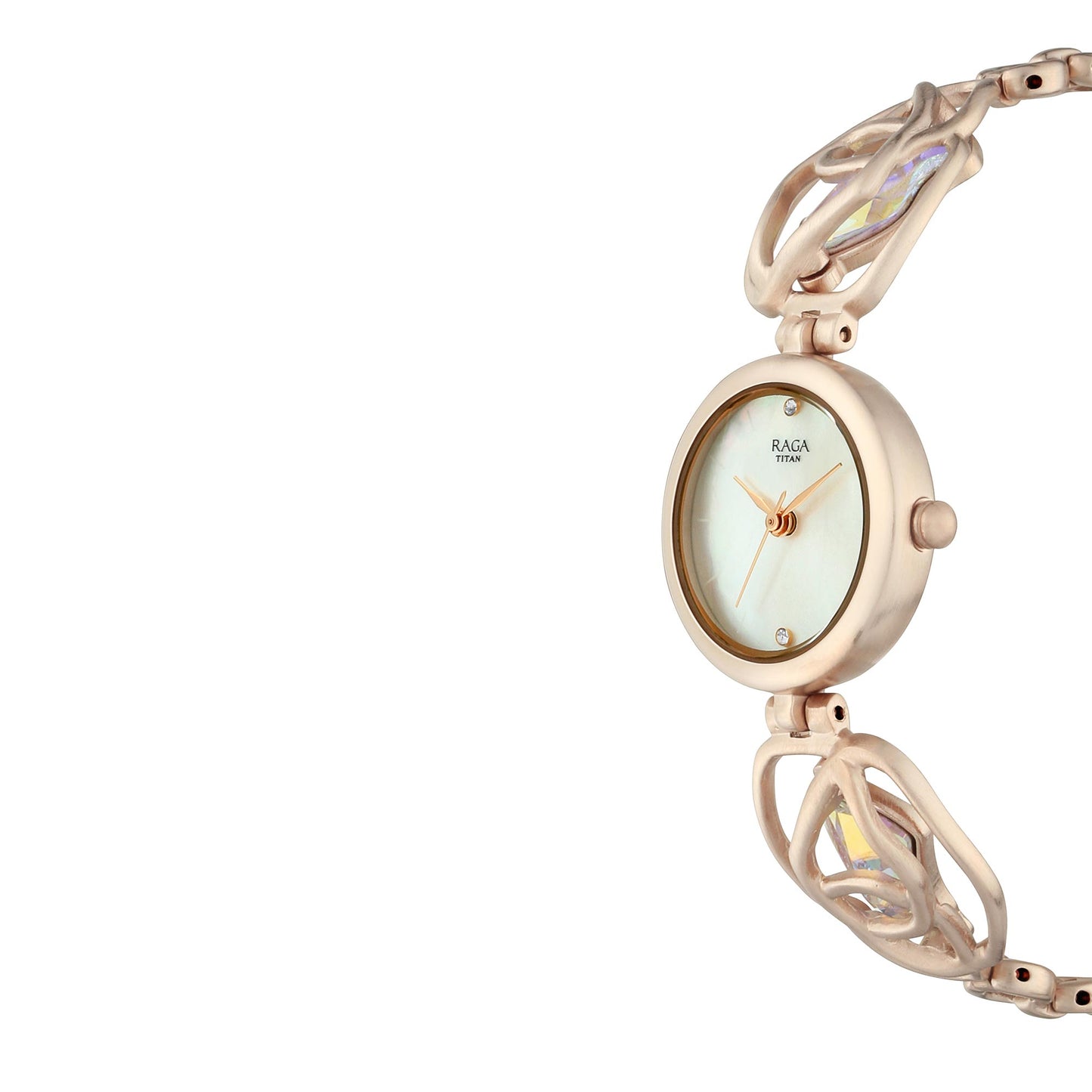 Titan Raga I Am Mother of Pearl Dial Women Watch With Metal Strap