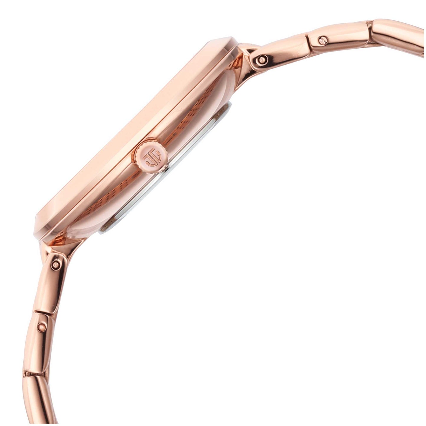 Titan Purple Unending Beauty Rose Gold Dial Women Watch With Stainless Steel Strap