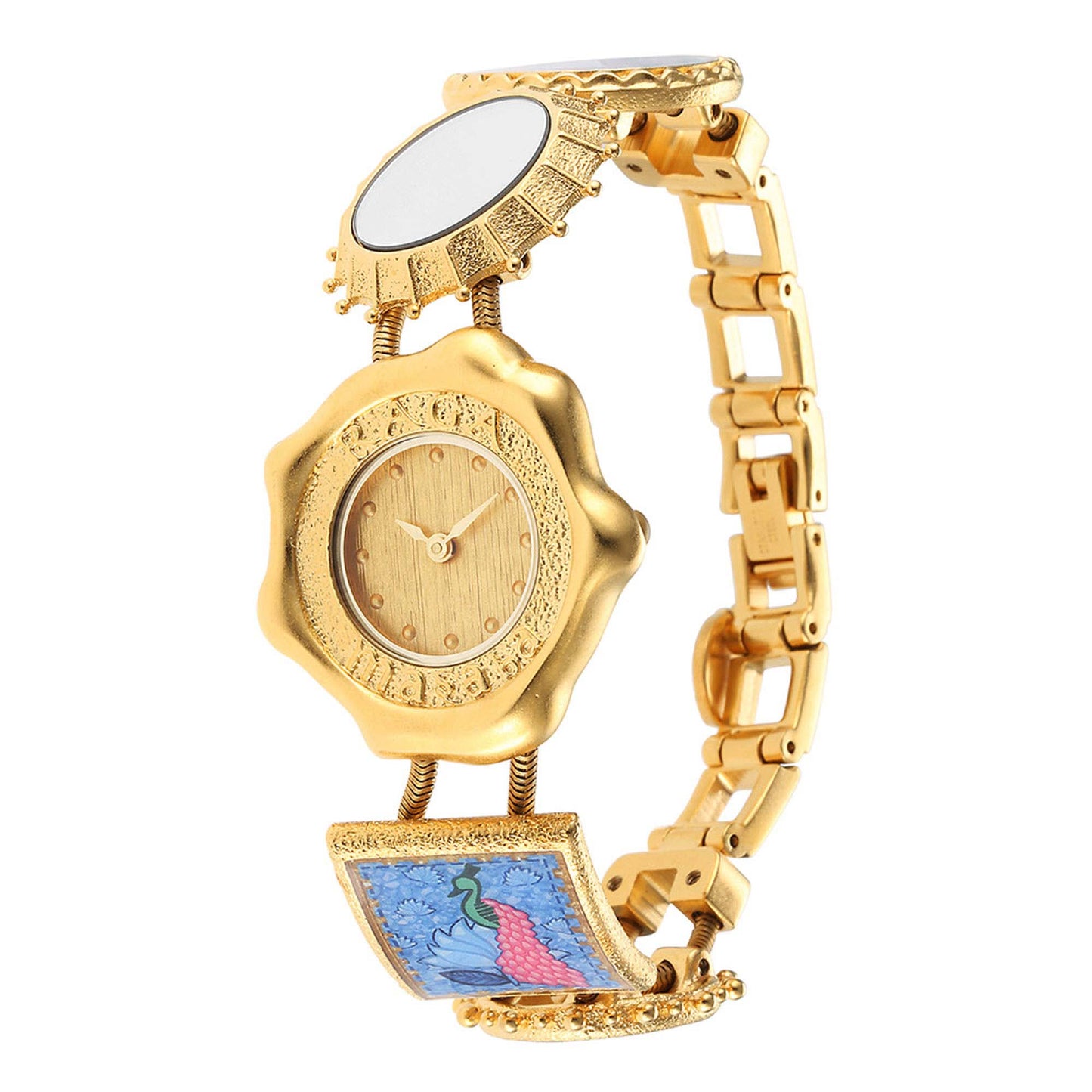 Titan Raga X Masaba Golden Dial Women Watch With Metal Strap