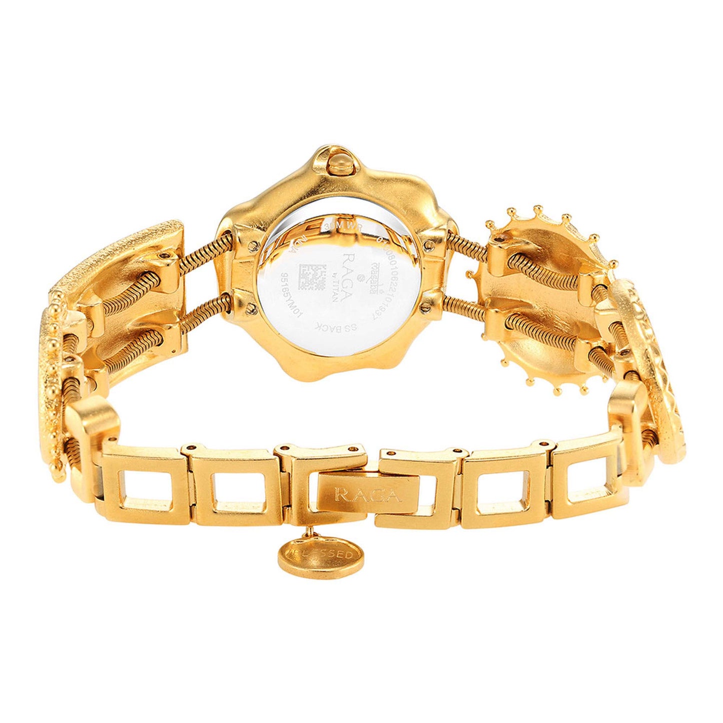 Titan Raga X Masaba Golden Dial Women Watch With Metal Strap