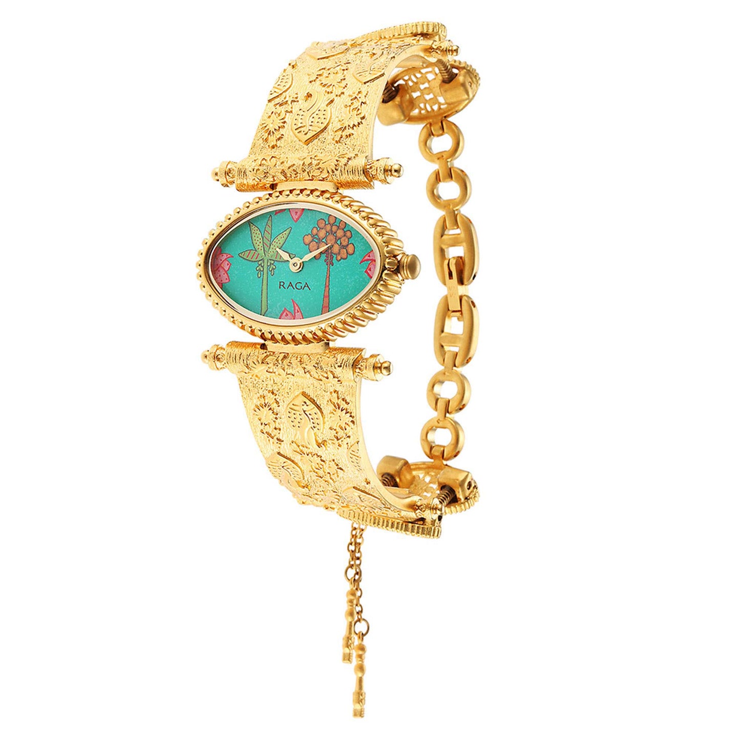 Titan Raga X Masaba Green Dial Women Watch With Metal Strap