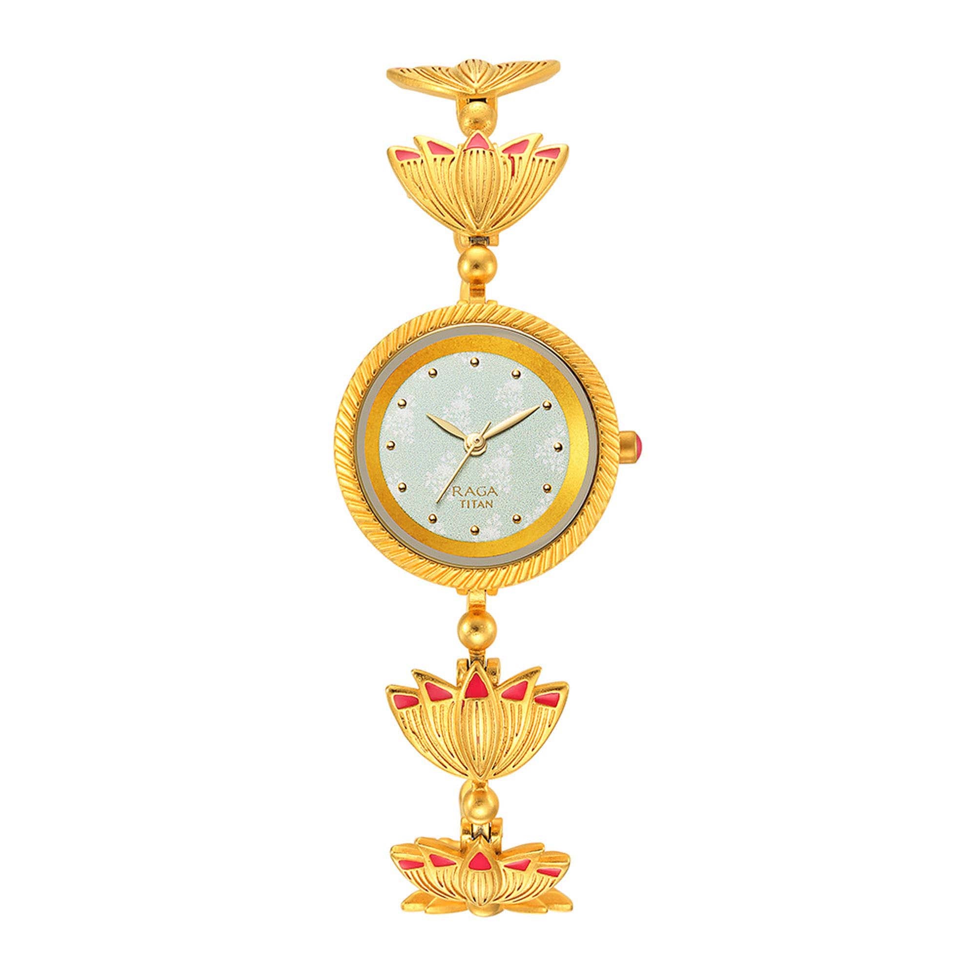 Titan Raga X Masaba Green Dial Analog Steel and Metal Strap watch