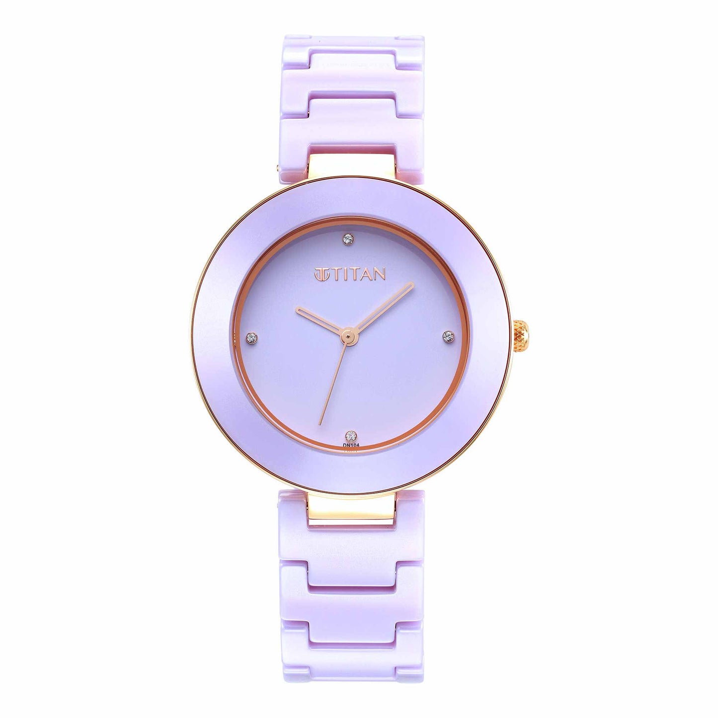 Titan Purple Ceramics Purple Dial Analog Ceramic Strap watch for Women