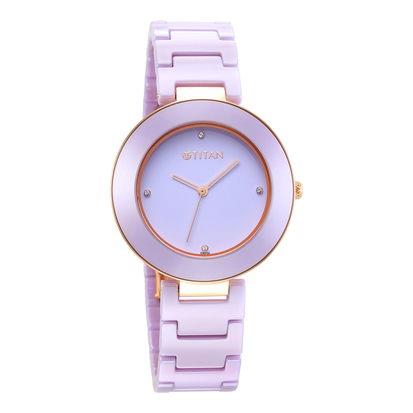 Titan Purple Ceramics Purple Dial Analog Ceramic Strap watch for Women
