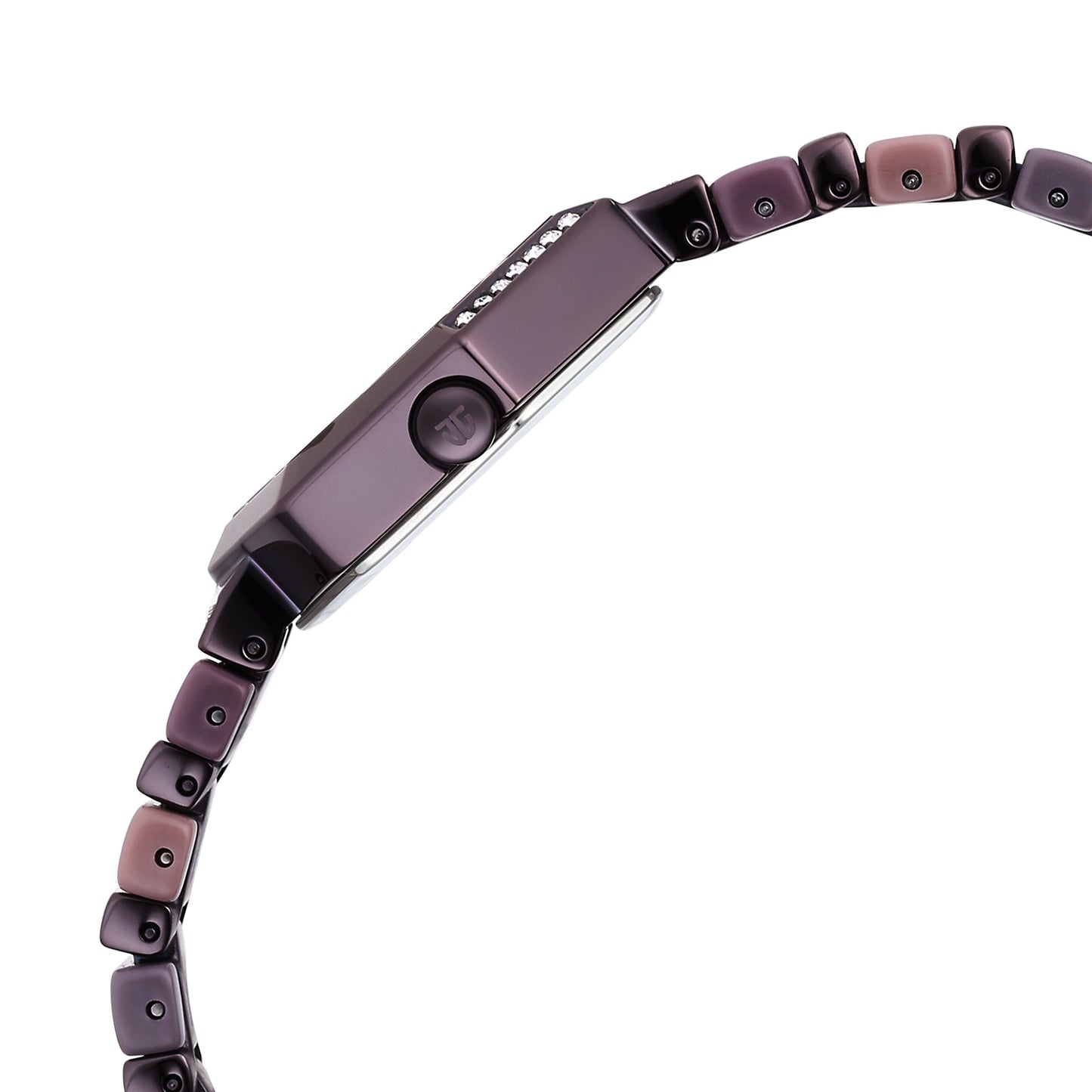 Glitz Purple Dial Metal & Plastic Strap Watch for Women