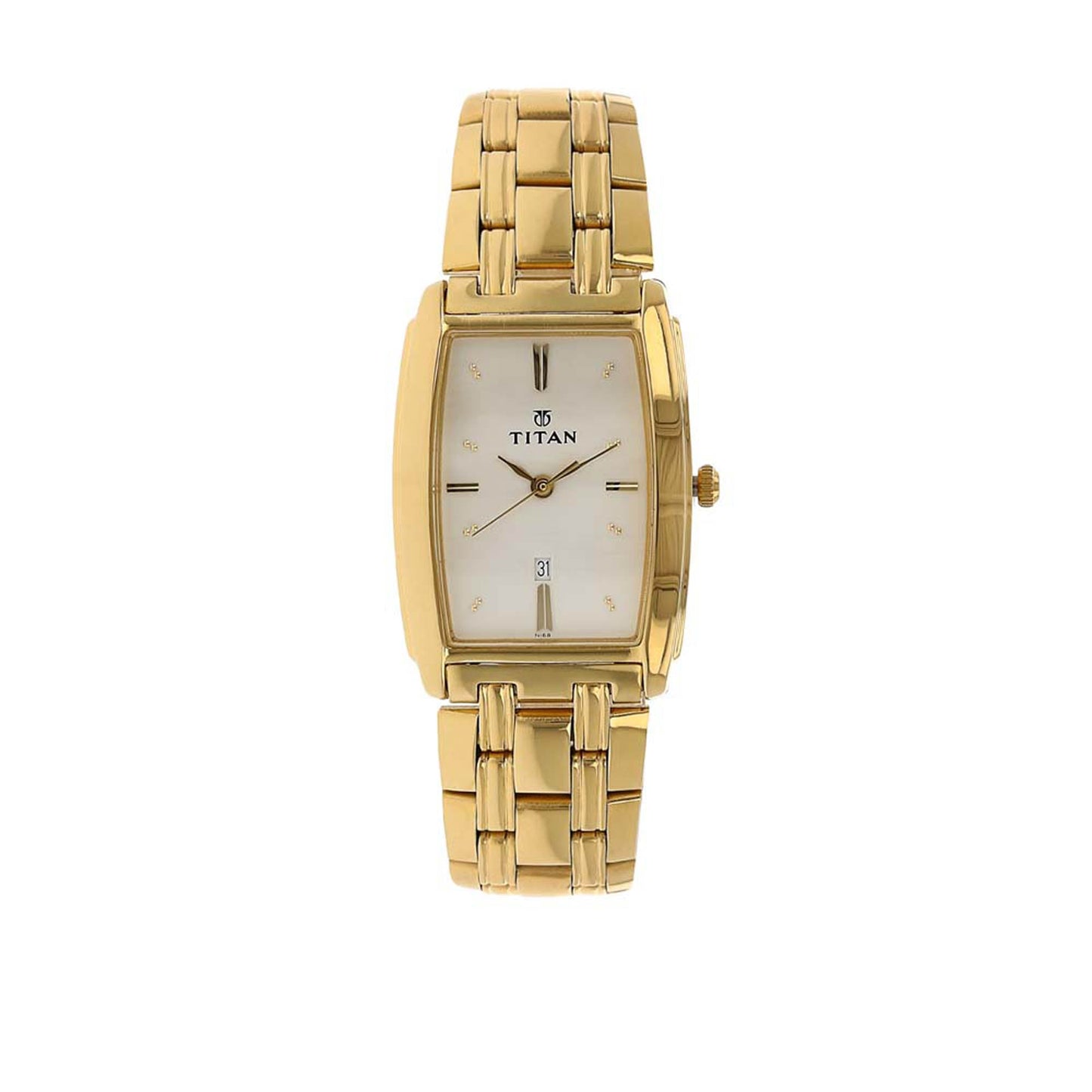 Titan Regalia White Dial Analog with Date Metal Strap watch for Men