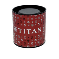 Titan Quartz Analog Black Dial Stainless Steel Strap Watch for Men