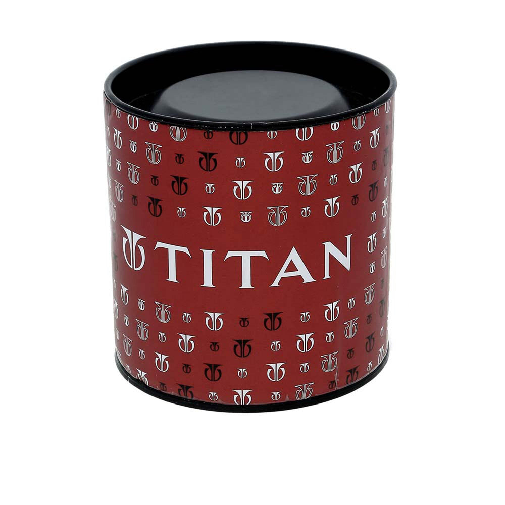 Titan Quartz Analog White Dial Stainless Steel Strap Watch for Men