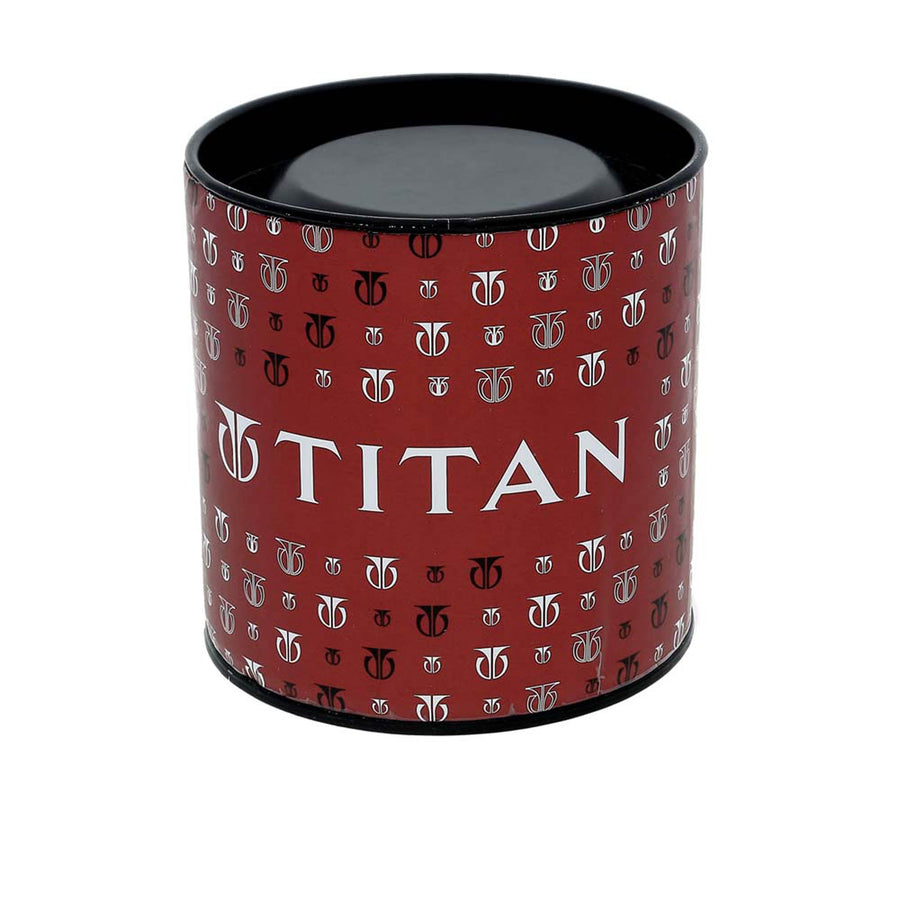 Titan Quartz Analog White Dial Stainless Steel Strap Watch for Men