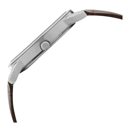 Titan Quartz Analog with Day and Date Silver Dial Leather Strap Watch for Men