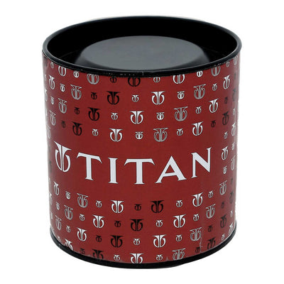 Titan Quartz Analog with Day and Date Silver Dial Leather Strap Watch for Men