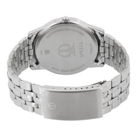 Titan Analog with Day and Date Blue Dial Stainless Steel Strap watch for Men