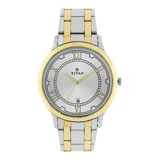 Titan Analog with Date Dial Stainless Steel Strap watch for Men