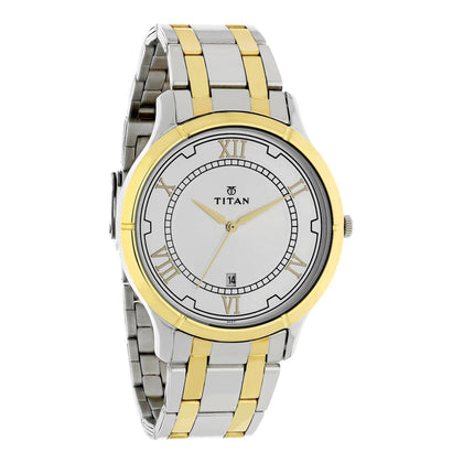Titan Analog with Date Dial Stainless Steel Strap watch for Men