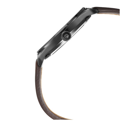 Titan Workwear Black Dial Analog Quartz Leather Strap watch for Men