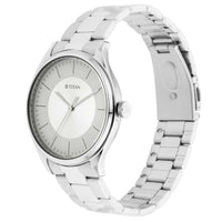 Titan Workwear Beige Dial Analog Metal Strap Watch for Men