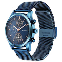 Titan Neo Splash Blue Dial Analog with Date Stainless Steel Strap watch for Men